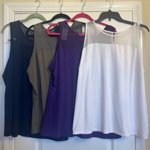Lane Bryant Tank Tops - Navy, Brown, Purple, White